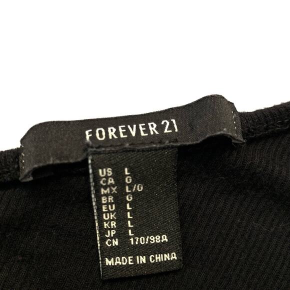 Black Cold Shoulder Criss Cross Strappy Ribbed Top - Picture 5 of 7